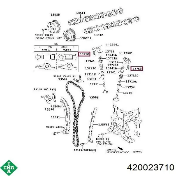  Гідрокомпенсатор Toyota Avensis 3