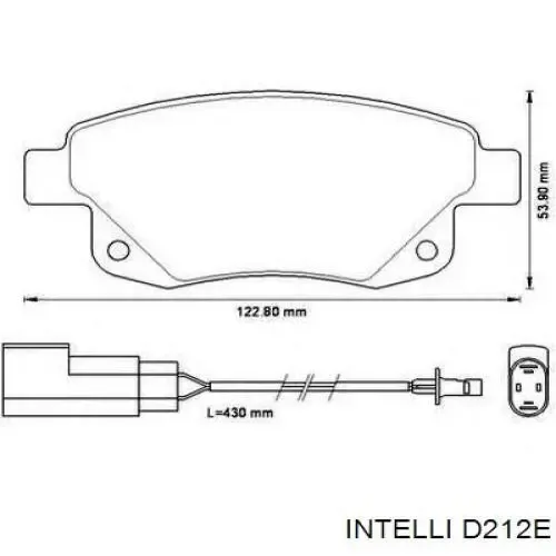 Задні гальмівні колодки D212E Intelli