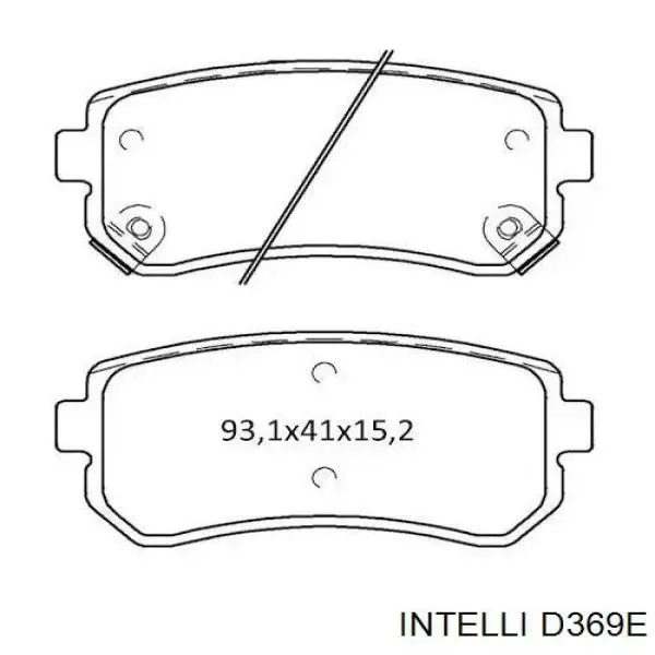 Задні гальмівні колодки D369E Intelli