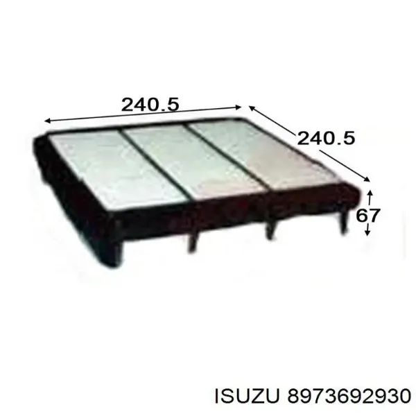 Повітряний фільтр 8973692930 Isuzu