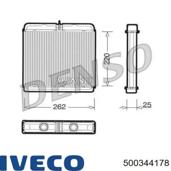 Радіатор пічки 500344178 Iveco