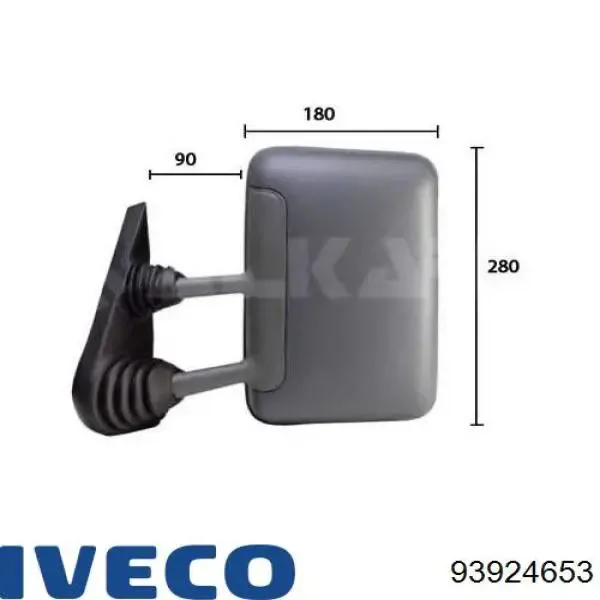 Дзеркало праве 93924653 Iveco