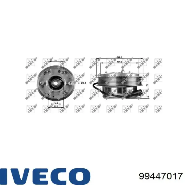 Вискомуфта вентилятора 99447017 Iveco