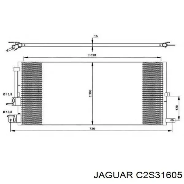 Радіатор кондиціонера C2S31605 Jaguar