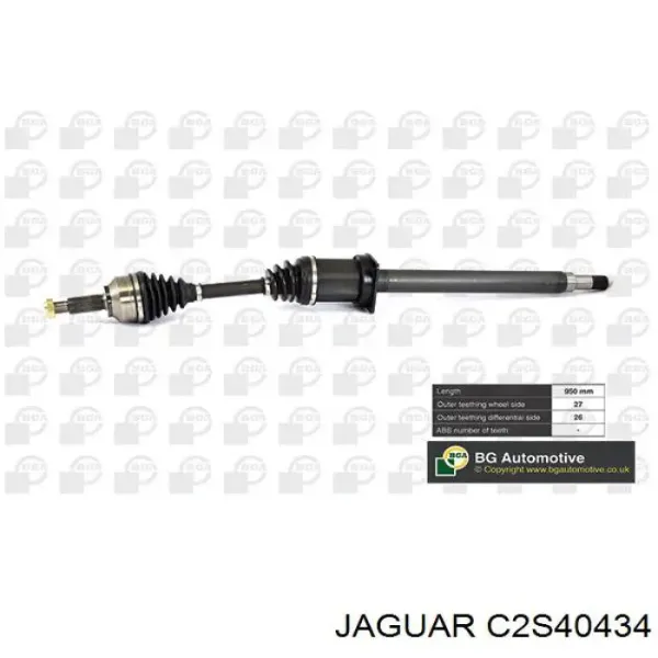 Піввісь права C2S40434 Jaguar