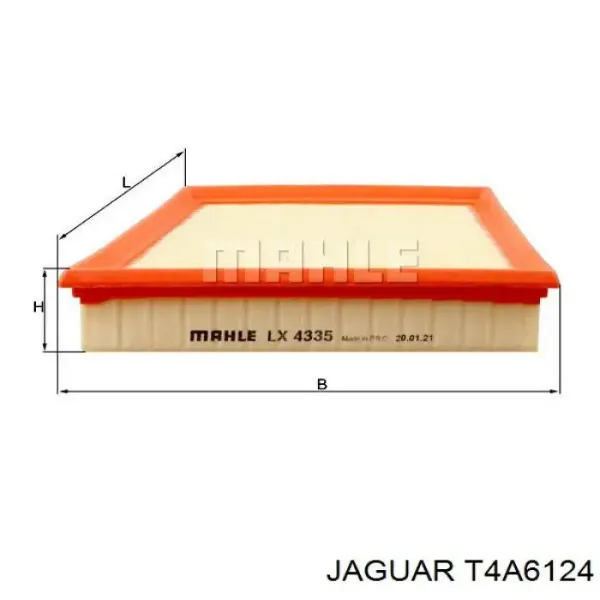 Повітряний фільтр T4A6124 Jaguar