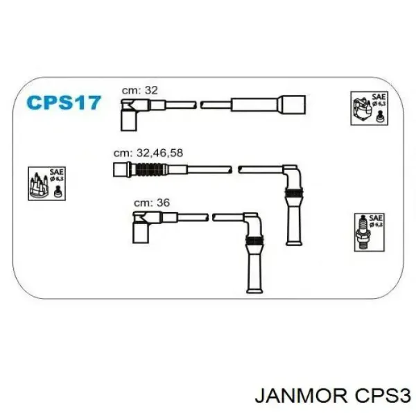 Високовольтні дроти CPS3 Janmor