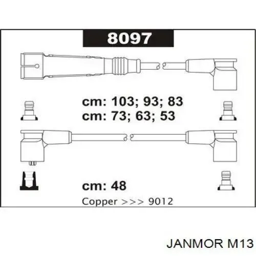 Високовольтні дроти M13 Janmor