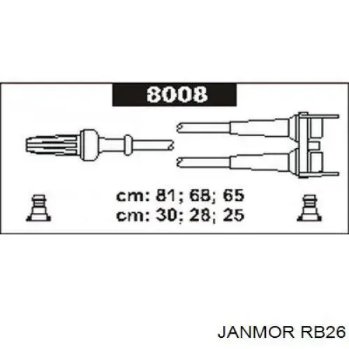 Високовольтні дроти RB26 Janmor