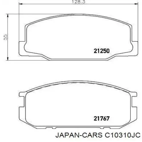 Передні тормозні колодки C10310JC Japan Cars