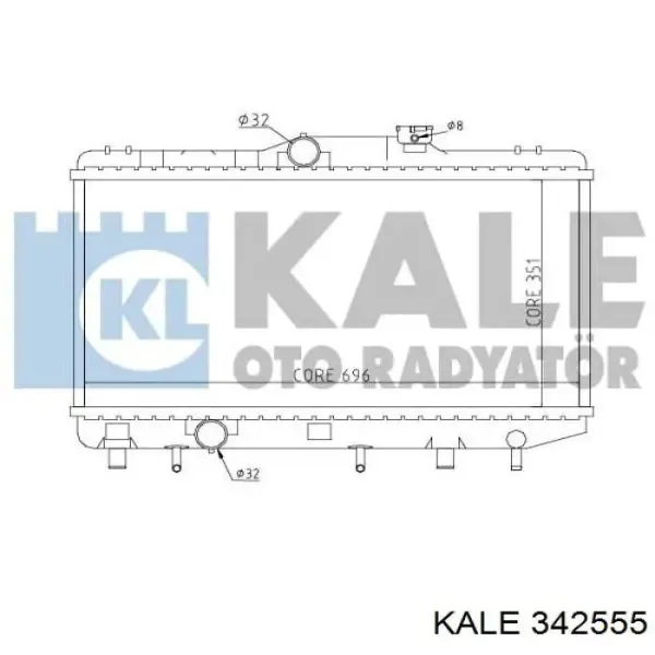 Радіатор кондиціонера 342555 Kale