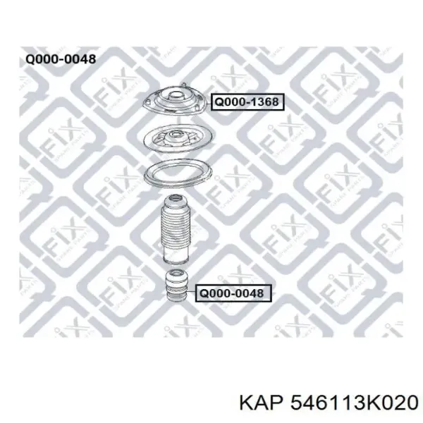 Амортизатор передній 546113K020 KAP
