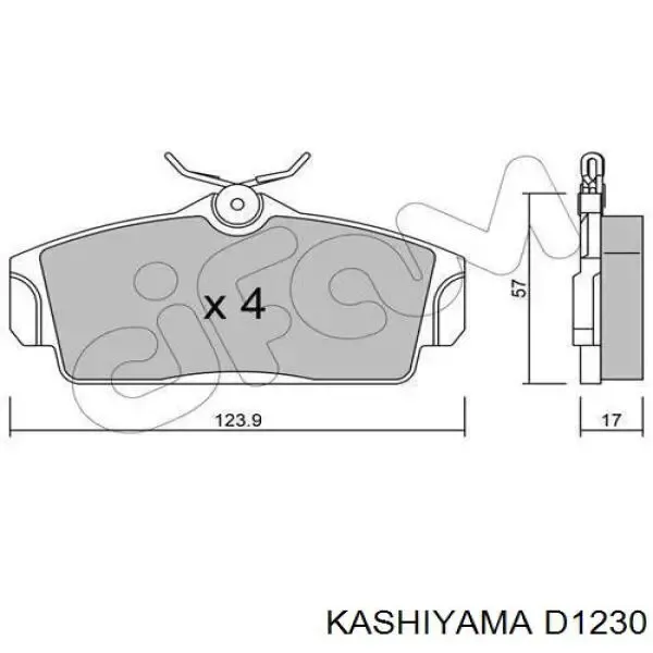 Передні тормозні колодки D1230 Kashiyama