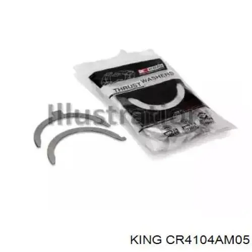 Вкладиші колінвала, шатунні, комплект, 2-й ремонт (+0,50) CR4104AM05 King