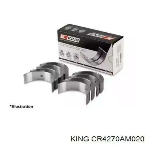 Вкладиші колінвала, шатунні, комплект, 2-й ремонт (+0,50) CR4270AM020 King
