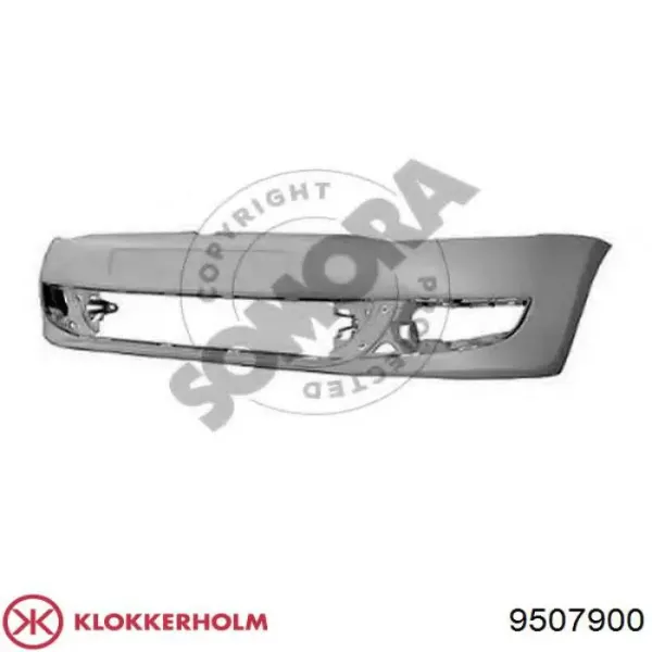 Бампер передній в зборі на Volkswagen Polo V 6R1, 6C1