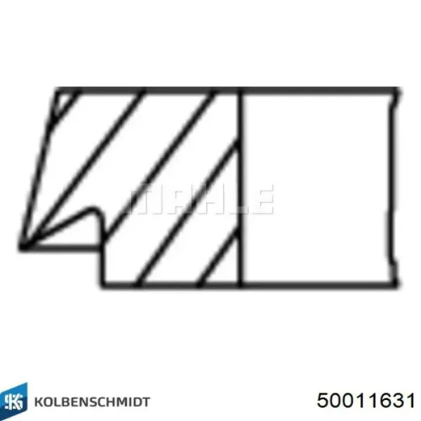 Кільця поршневі на 1 циліндр, STD. 800070210000 Kolbenschmidt