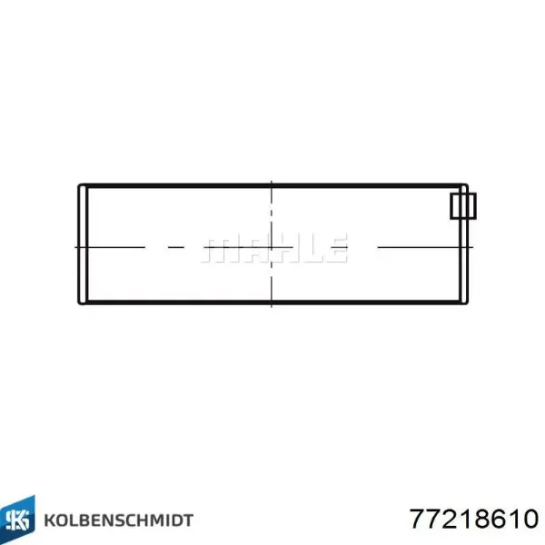 Вкладиші колінвала, шатунні, комплект, 1-й ремонт (+0,25) 77218610 Kolbenschmidt