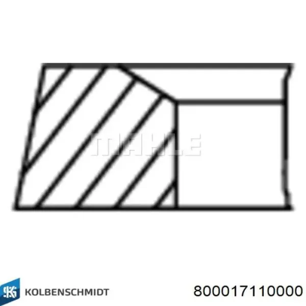 Кільця поршневі на 1 циліндр, STD. 800017110000 Kolbenschmidt