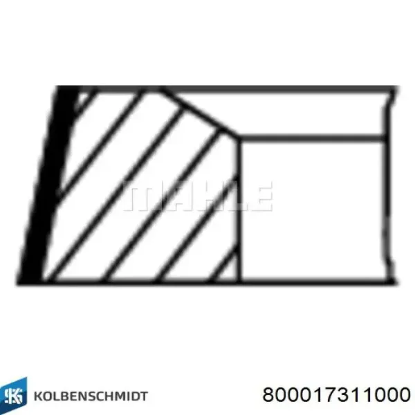 Кільця поршневі на 1 циліндр, STD. 800017311000 Kolbenschmidt