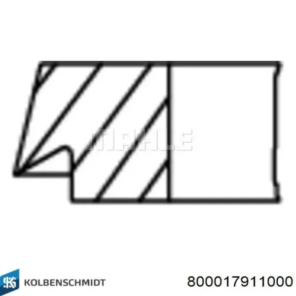 Кільця поршневі на 1 циліндр, STD. 800017911000 Kolbenschmidt