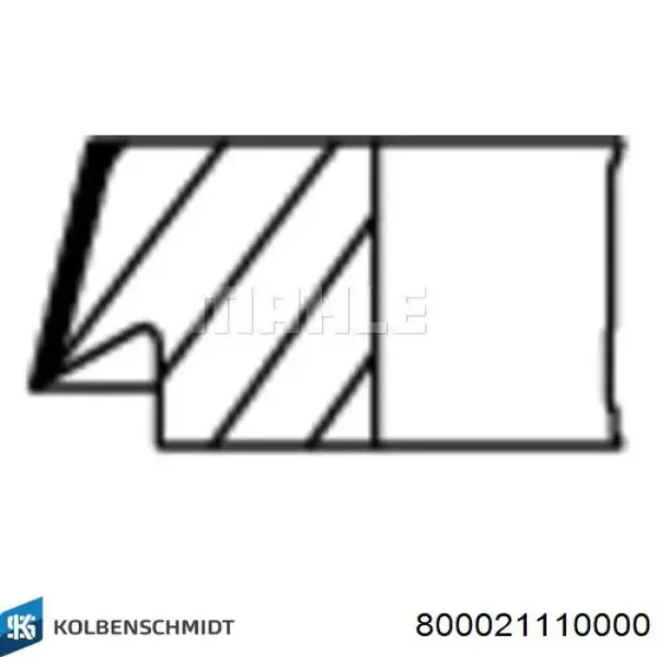 Кільця поршневі на 1 циліндр, STD. 800021110000 Kolbenschmidt