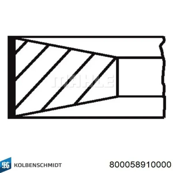 Кільця поршневі на 1 циліндр, STD. 800058910000 Kolbenschmidt