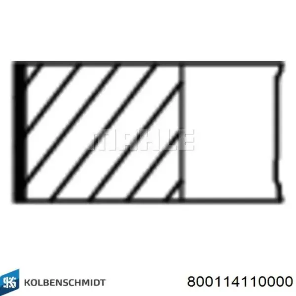 Кільця поршневі на 1 циліндр, STD. 800114110000 Kolbenschmidt