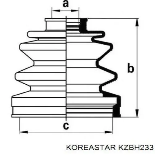 Пильник ШРУСа зовнішній 495092EV00 Hyundai/Kia