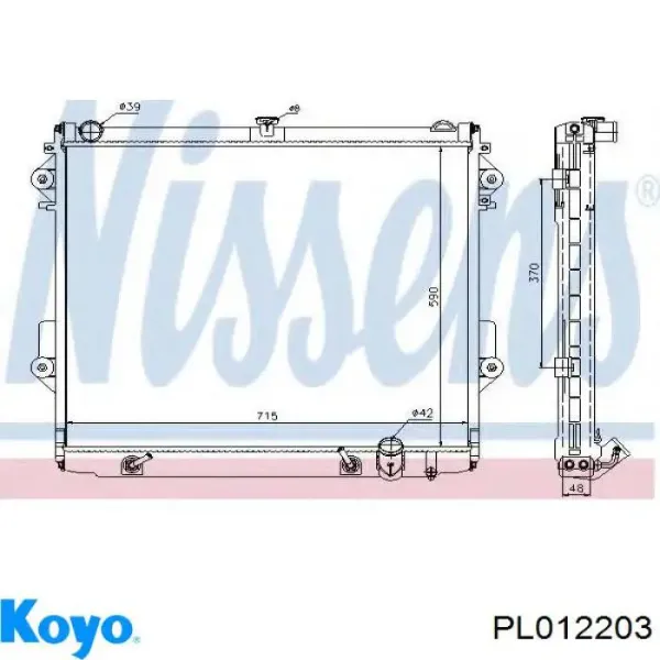 Радіатор PL012203 Koyo