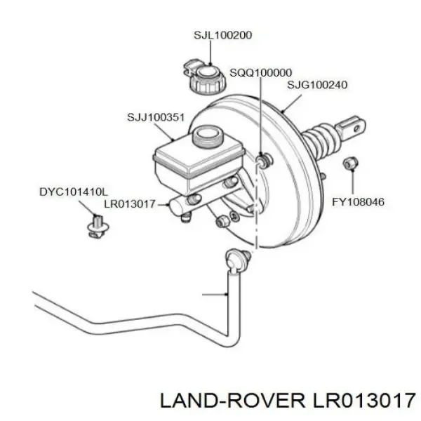 Головний гальмівний циліндр LR013017 Land Rover