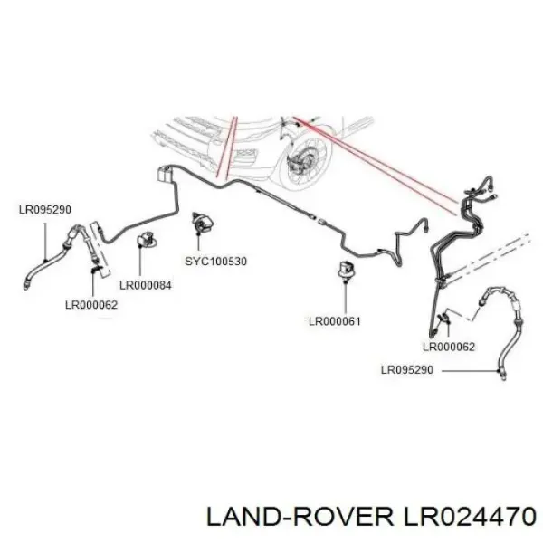 Гальмівні шланги передні LR024470 Land Rover