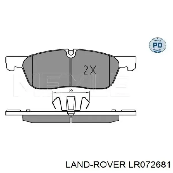 Передні тормозні колодки LR072681 Land Rover