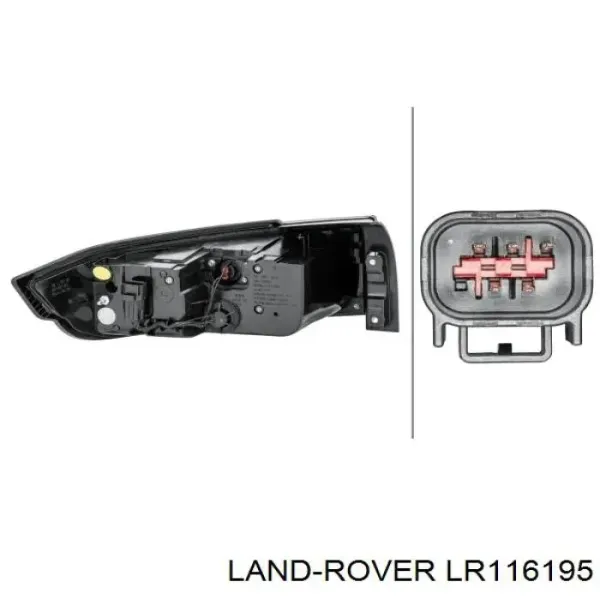 Задня права фара LR116195 Land Rover