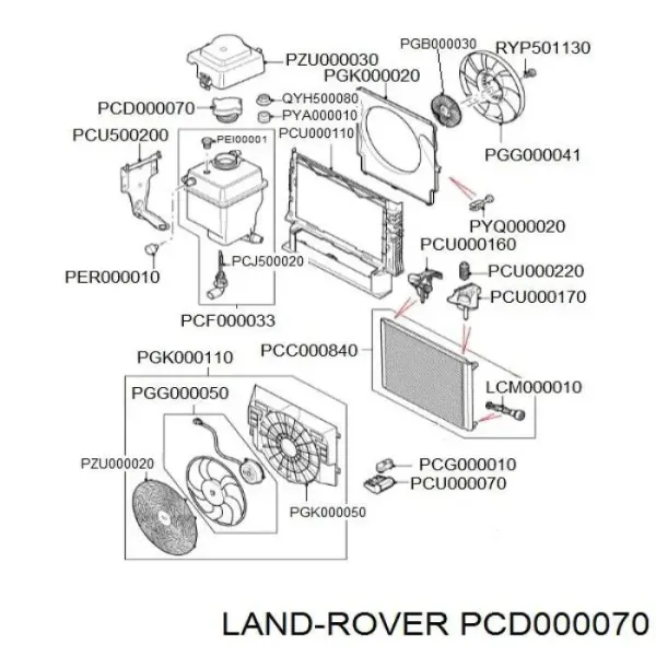 Купити Кришка розширювального бачка Land Rover Range Rover II LP, P38A
