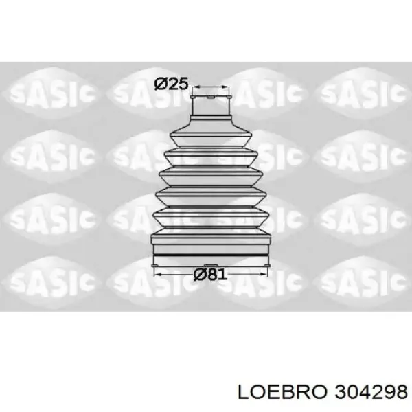 304298 Loebro Пильник ШРУСа зовнішній, передній піввісі