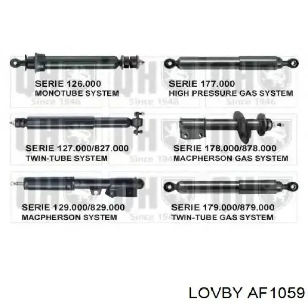 Амортизатор передній AF1059 Lovby