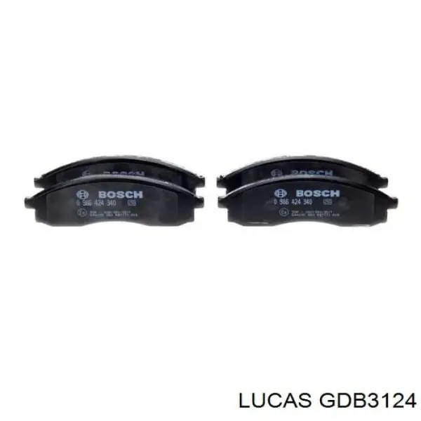Передні тормозні колодки GDB3124 Lucas