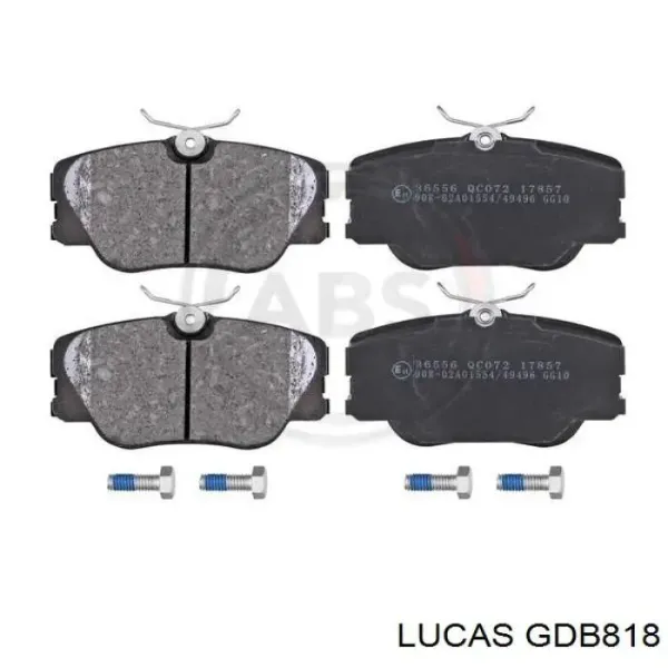 Передні тормозні колодки GDB818 Lucas