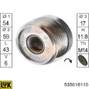 Шків генератора LUK 535016110 Шків генератора LUK 535016110