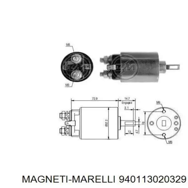 Бендикс стартера 940113020329 Magneti Marelli