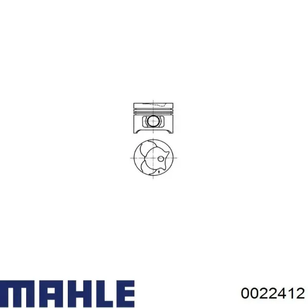 Поршень в комплекті на 1 циліндр, 2-й ремонт (+0,50) 0022412 Mahle Original