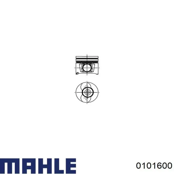 Поршень в комплекті на 1 циліндр, STD 0101600 Mahle Original