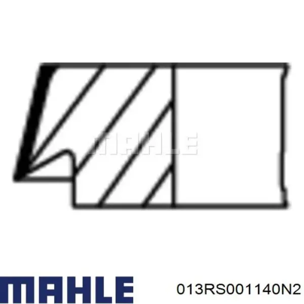 Кільця поршневі на 1 циліндр, 2-й ремонт (+0,50) 013RS001140N2 Mahle Original