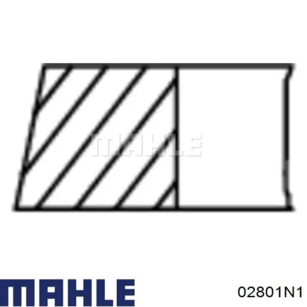 Кільця поршневі на 1 циліндр, 1-й ремонт (+0,25) 02801N1 Mahle Original