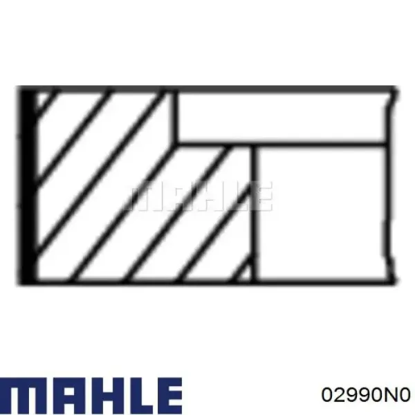 Кільця поршневі на 1 циліндр, STD. 02990N0 Mahle Original