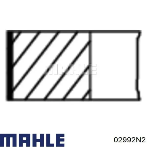 Кільця поршневі на 1 циліндр, 2-й ремонт (+0,50) 02992N2 Mahle Original