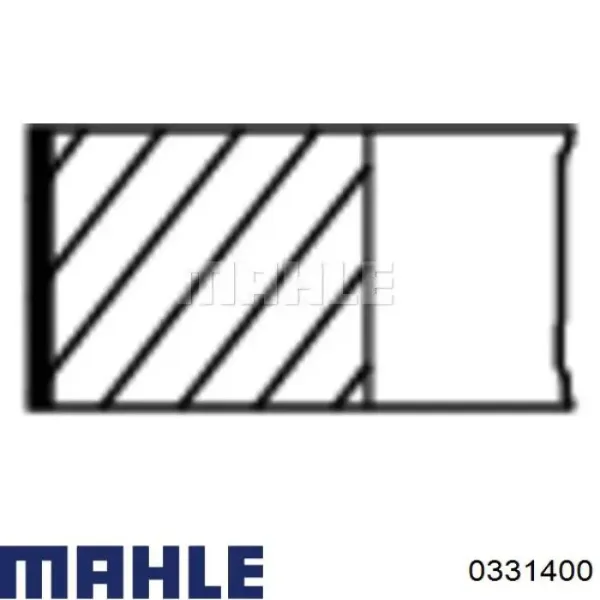 Поршень в комплекті на 1 циліндр, STD 0331400 Mahle Original