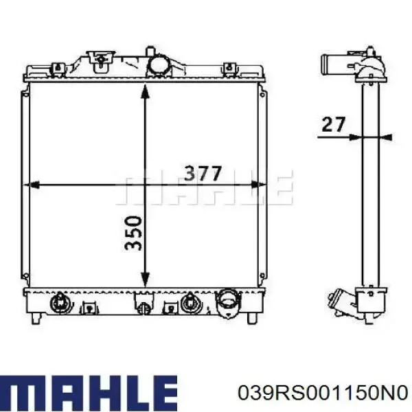 Кільця поршневі комплект на мотор, STD. 039RS001150N0 Mahle Original