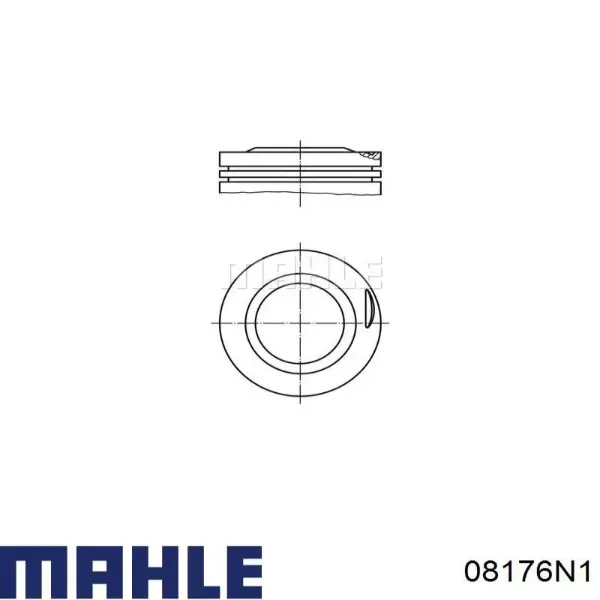 Кільця поршневі комплект на мотор, 1-й ремонт (+0,25) 08176N1 Mahle Original